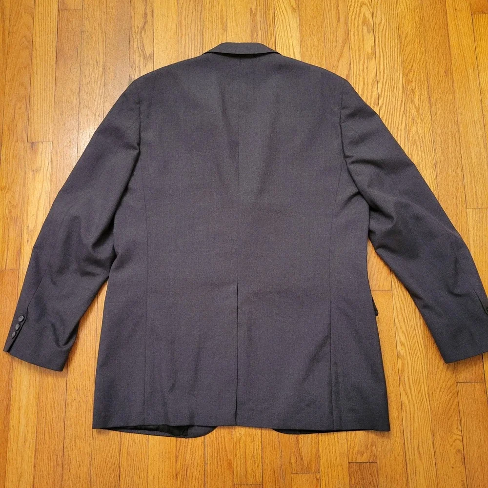 Mobley Sons Charcoal Gray Wool‎ Suit Jacket Blazer 3 Button Preppy Academia 44R